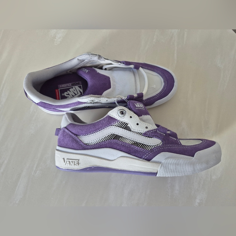 Vans Wayvee 2 Purple and White Skateboarding Sneakers